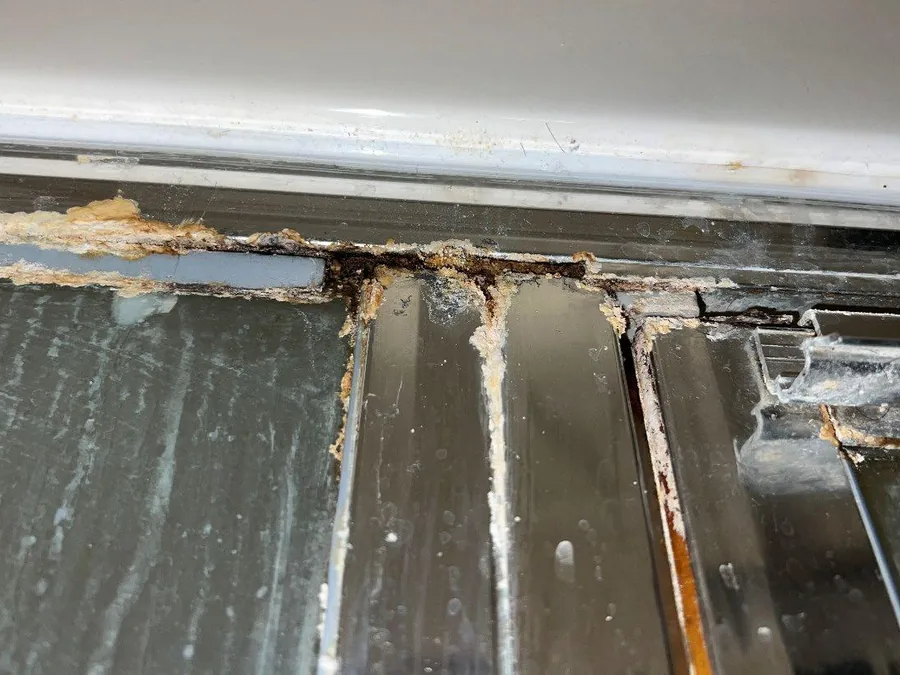 Floor drain cleared of scale and buildup