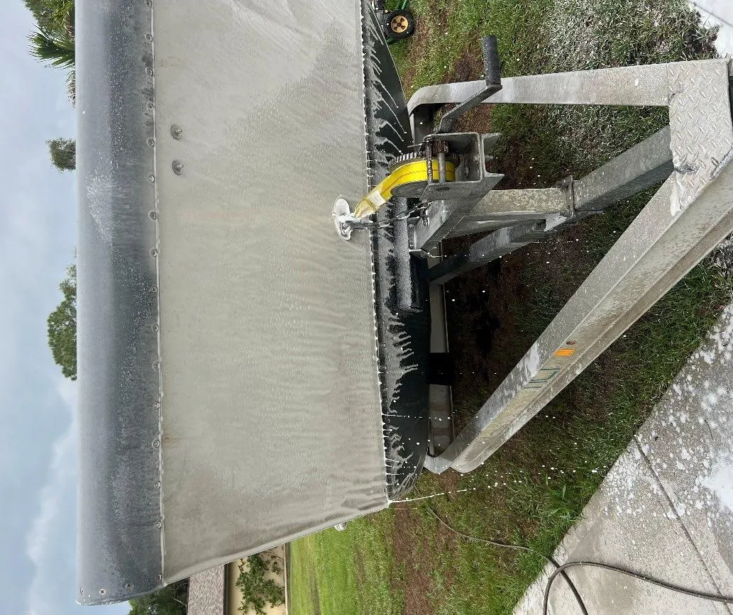 Commercial airboat aluminum restored with VertKleen AlumiBrite